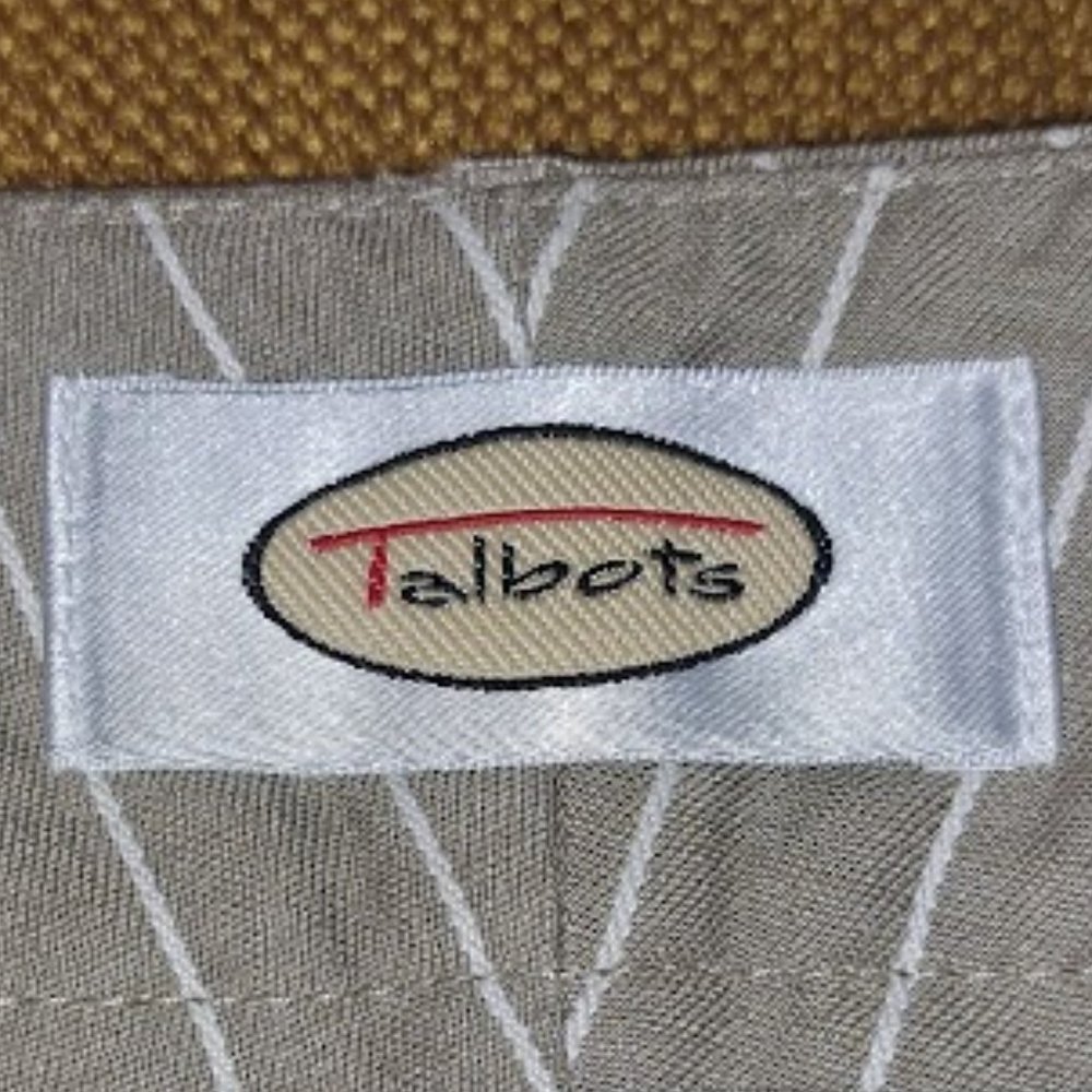 Talbots Tan Pinstripe Italian Linen Blend Pencil Skirt Sz 16 - Picture 5 of 11